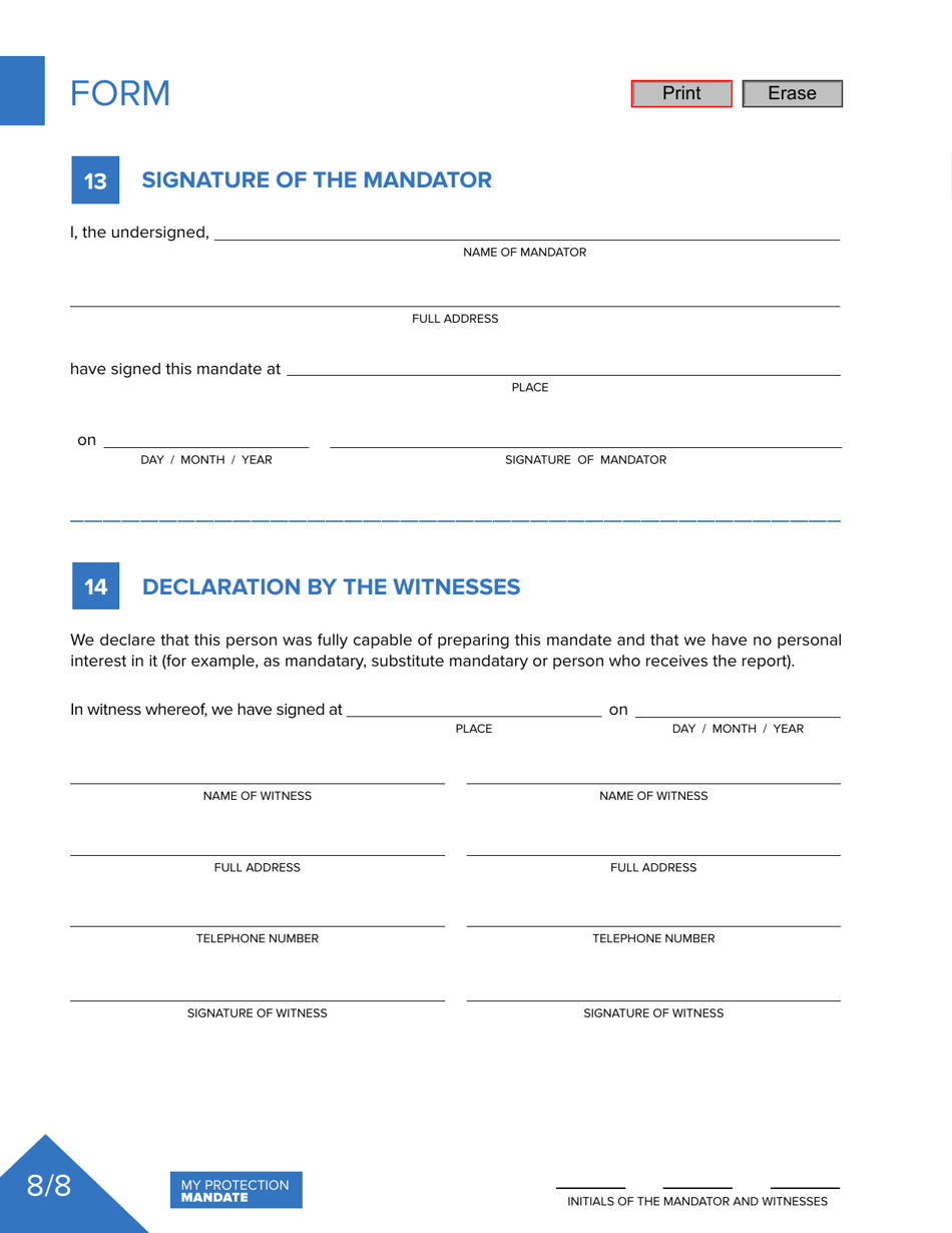 Protection Mandate - Quebec, Canada, Page 22