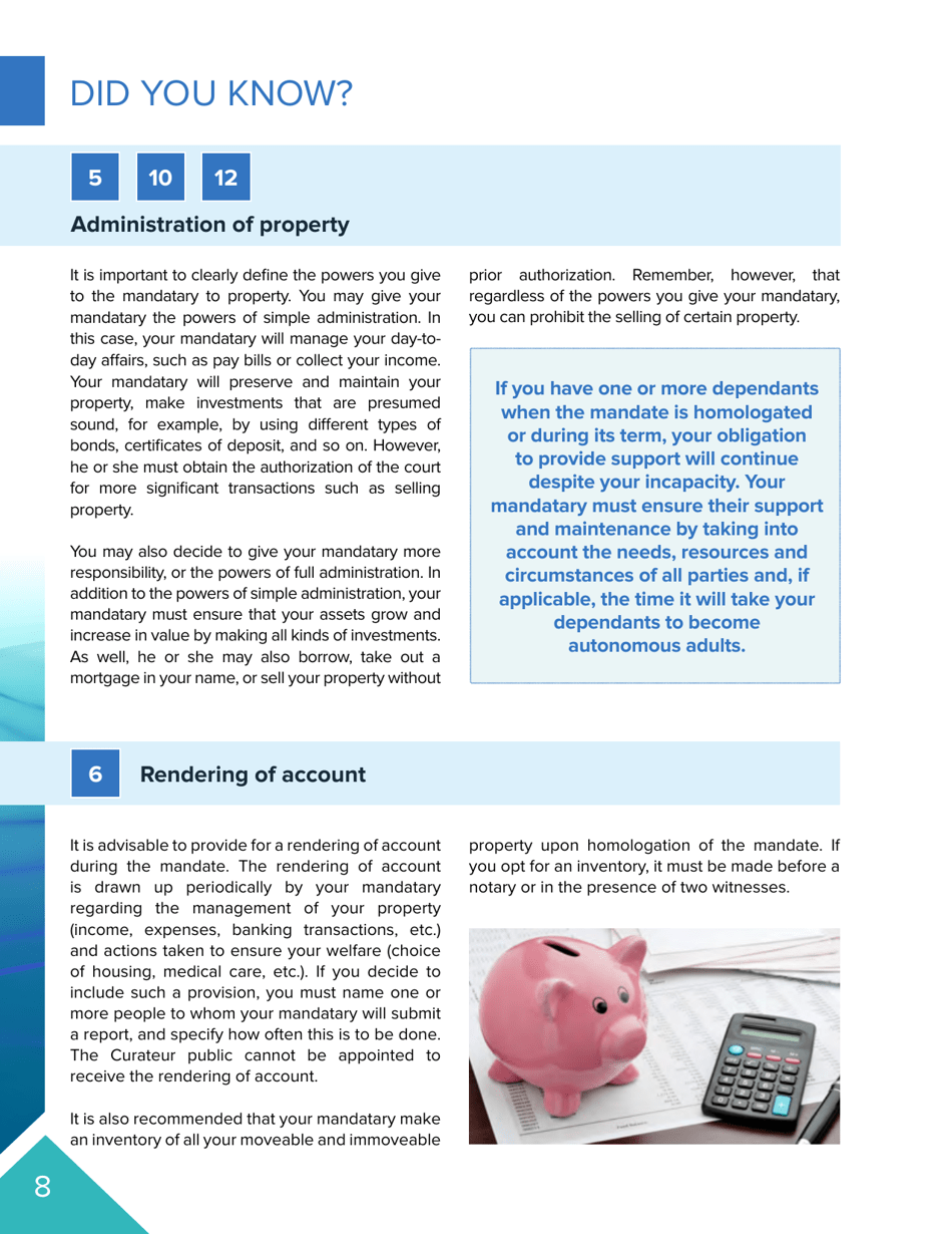 Protection Mandate - Quebec, Canada, Page 8