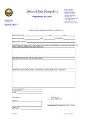 Form WC-VR-01 &quot;Request for Job Modification Plan Approval&quot; - New Hampshire