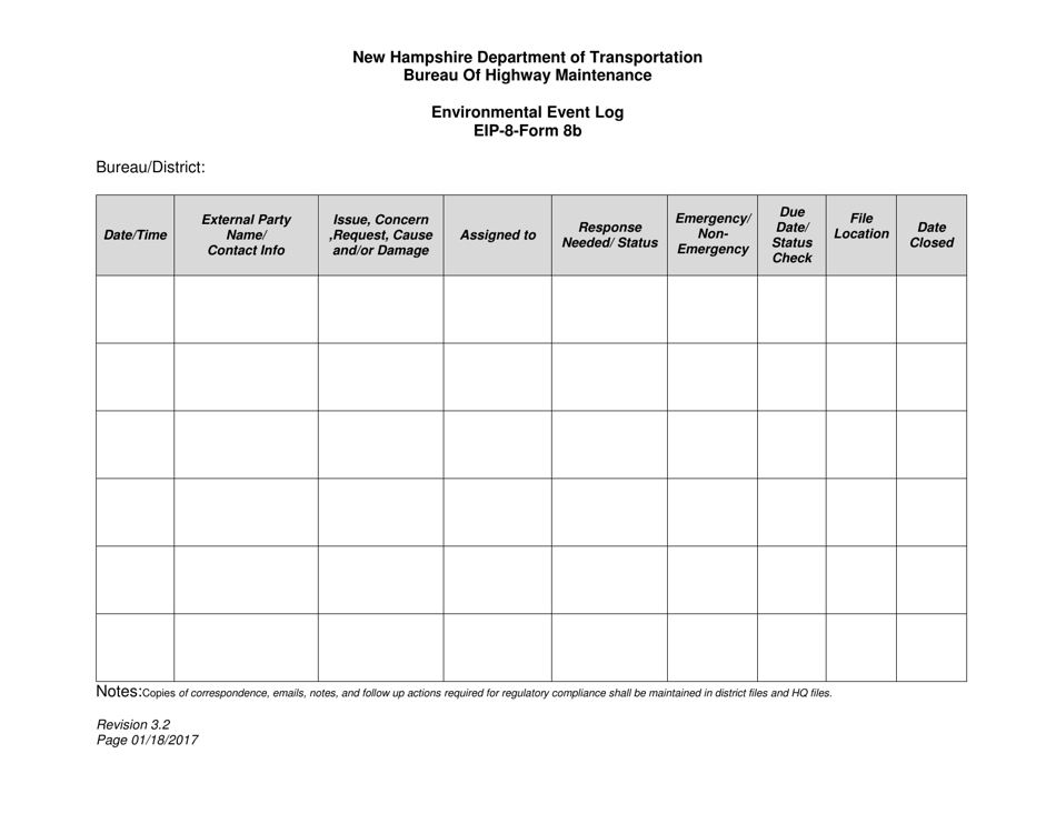 EIP- Form 8B - Fill Out, Sign Online and Download Printable PDF, New ...