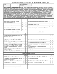 &quot;Nh Dot on-Site Bulletin Board Inspection Checklist&quot; - New Hampshire