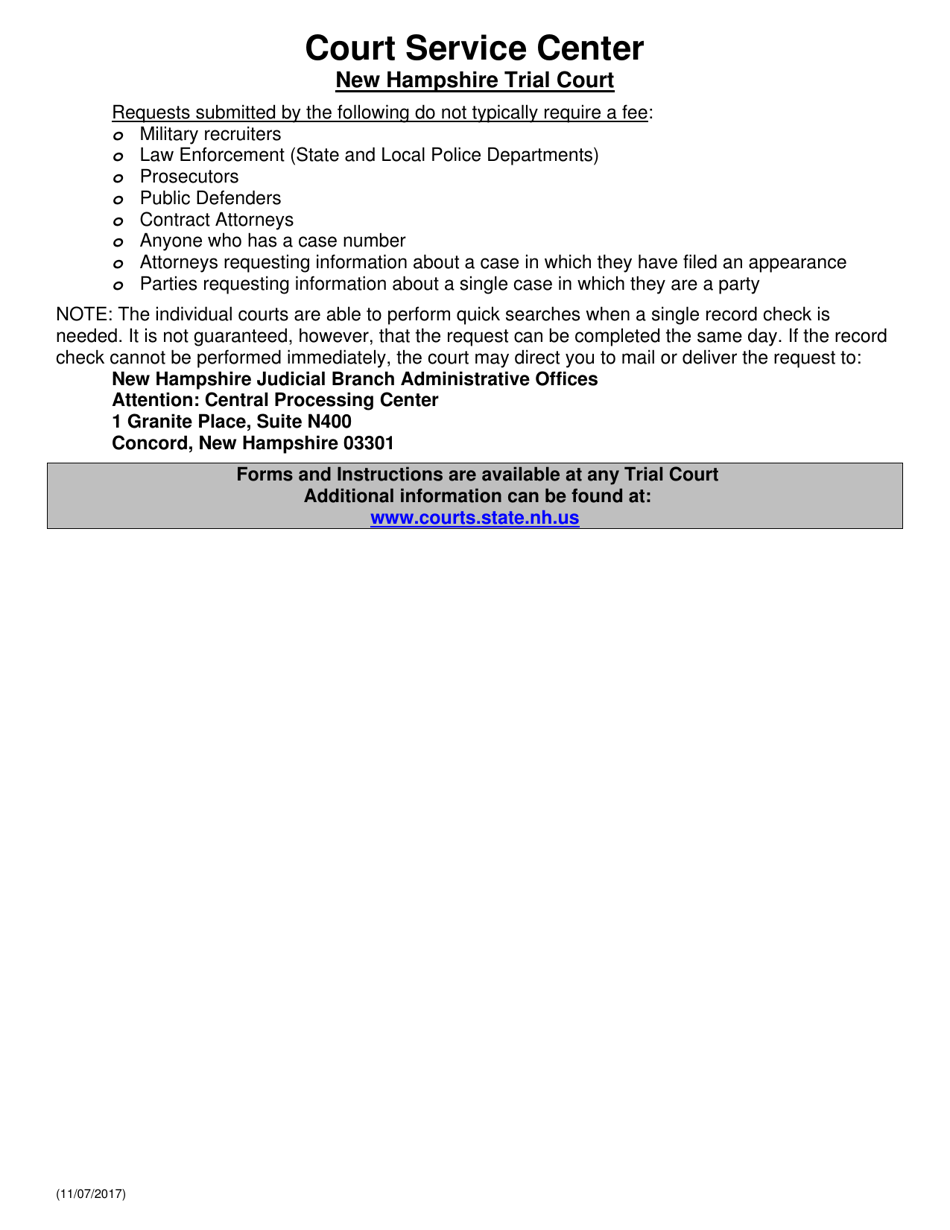 How Do I Obtain a Record Search Checklist - New Hampshire, Page 2