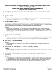 Formulario 11781 Modelo De Alocuciones Iniciales - Reclacion De Derechos Y Advertencias Basicos (Sesiones Penales Y De Trafico) - New Jersey (Spanish), Page 2