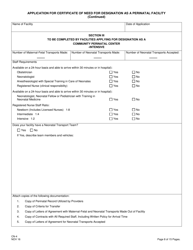 Form CN-4 Application for Certificate of Need for Designation as a Perinatal Facility - New Jersey, Page 10