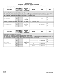 Form WIC-26 Wic Commodity Price List Survey - New Jersey, Page 7