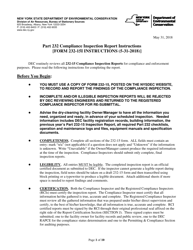 Instructions for Form 232-15 Part 232 Dry Cleaning Facility Compliance Inspection Report - New York