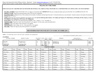 Form 44-15-27 Annual Report for Pesticide Sales to Certified Private Applicators - New York, Page 2