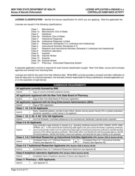 Instructions for Form DOH-4330 License Application to Engage in a Controlled Substance Activity - New York, Page 3