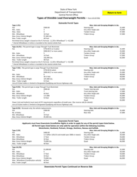 Form PERM64 Application for an Amendment to a Divisible Load Overweight Permit - New York, Page 3