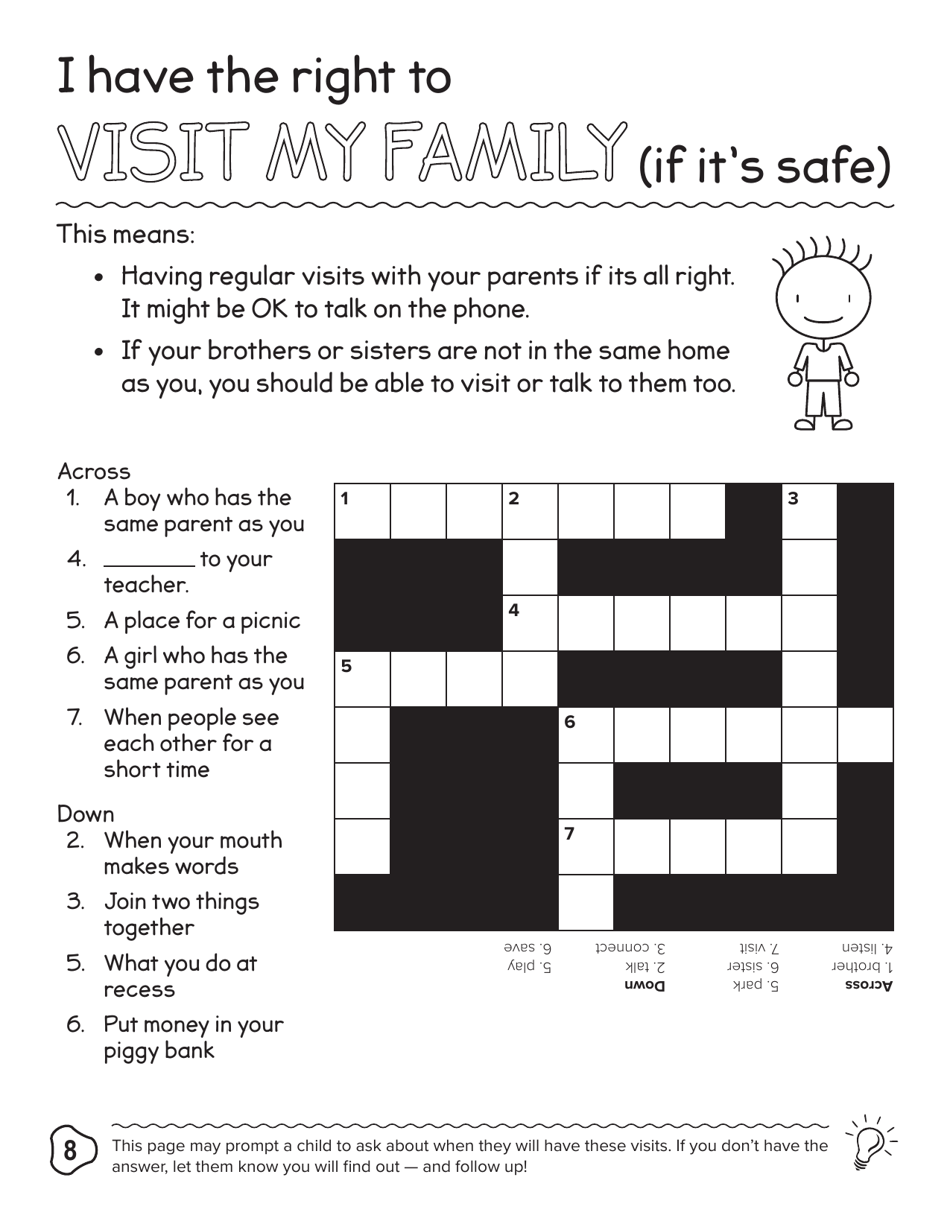 My Rights in Foster Care an Activity Book for Young Children in Care - New York, Page 14