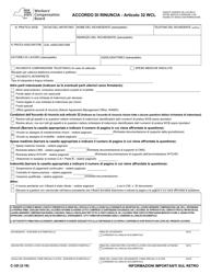 Document preview: Form C-32I Waiver Agreement - Section 32 Wcl - New York (Italian)