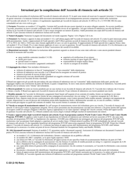 Form C-32I Waiver Agreement - Section 32 Wcl - New York (Italian), Page 2