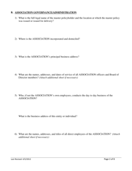Association Group Questionnaire - North Carolina, Page 2