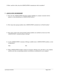 Association Group Questionnaire - North Carolina, Page 4