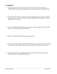 Association Group Questionnaire - North Carolina, Page 6