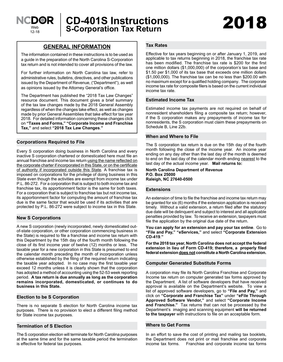 download-instructions-for-form-cd-401s-s-corporation-tax-return-pdf