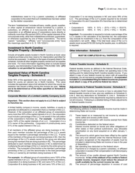 Instructions for Form CD-405 C-Corporation Tax Return - North Carolina, Page 7