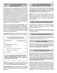 Instructions for Form D-400 Individual Income Tax Return - North Carolina, Page 13