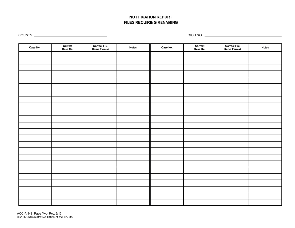 Form AOC-A-148 Disc Review and Notification Report - North Carolina, Page 3