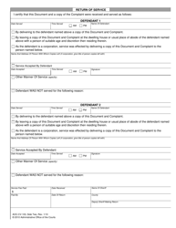 Form AOC-CV-103 Delayed Service of Complaint - North Carolina, Page 2
