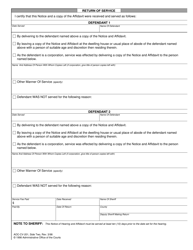 Form AOC-CV-201 Notice of Hearing in Claim and Delivery - North Carolina, Page 2