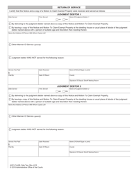Form AOC-CV-406 Notice of Right to Have Exemptions Designated - North Carolina, Page 2