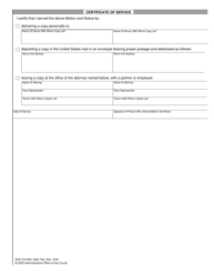 Form AOC-CV-600 Motion and Notice of Hearing for Modification of Child Support Order - North Carolina, Page 2