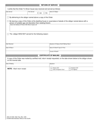 Form AOC-CV-602 Order to Appear and Show Cause for Failure to Comply With Support Order and Order to Produce Records and Licenses - North Carolina, Page 2