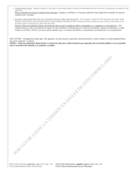 Instructions for Form AOC-E-203A, AOC-E-203B - North Carolina (English/Spanish), Page 4