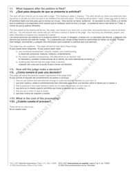 Instructions for Form AOC-J-601 Petition for Waiver of Parental Consent for Minor&#039;s Abortion - North Carolina (English/Spanish), Page 3