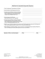Form COM3662 Cemetery Registration Form - Ohio, Page 2