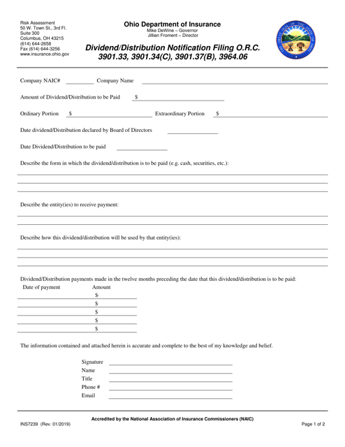 Form INS7239  Printable Pdf