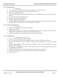 Form INS5025 Mewa Certificate of Authority Application Requirements - Ohio, Page 3