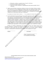 Renuncia a Derechos, Al Declararse Culpable O Sin Oposicion a Los Cargos - Ohio (Spanish), Page 2