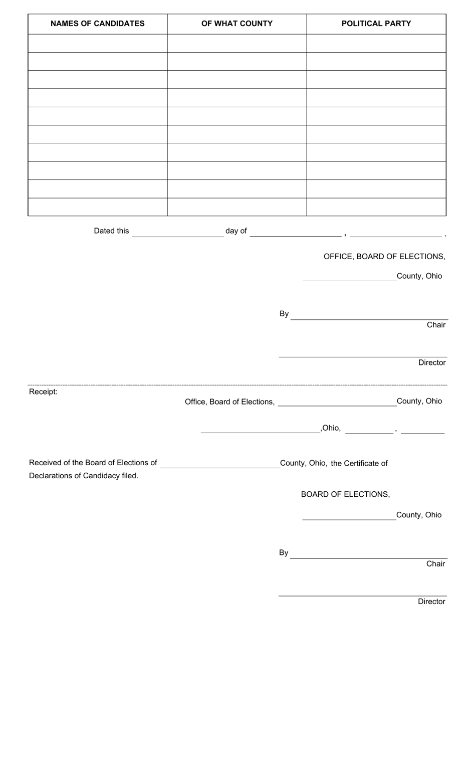 Form 293 - Fill Out, Sign Online and Download Fillable PDF, Ohio ...