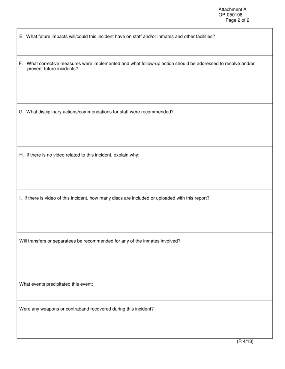Form OP-050108 Attachment A Comprehensive Report - Oklahoma, Page 2