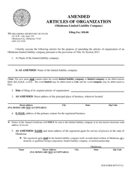 SOS Form 0079 Amended Articles of Organization (Oklahoma Limited Liability Company) - Oklahoma