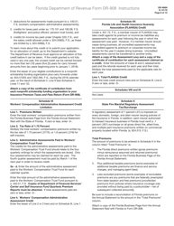 Instructions for Form DR-908 Insurance Premium Taxes and Fees Return - Florida, Page 8