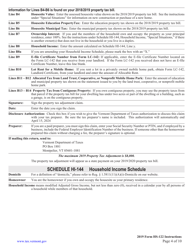 Instructions for Form HS-122 Homestead Declaration and Property Tax Adjustment Claim - Vermont, Page 4