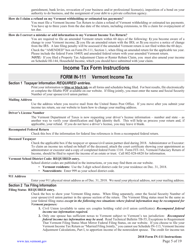 Instructions for Form IN-111 Vermont Income Tax Return - Virginia, Page 5