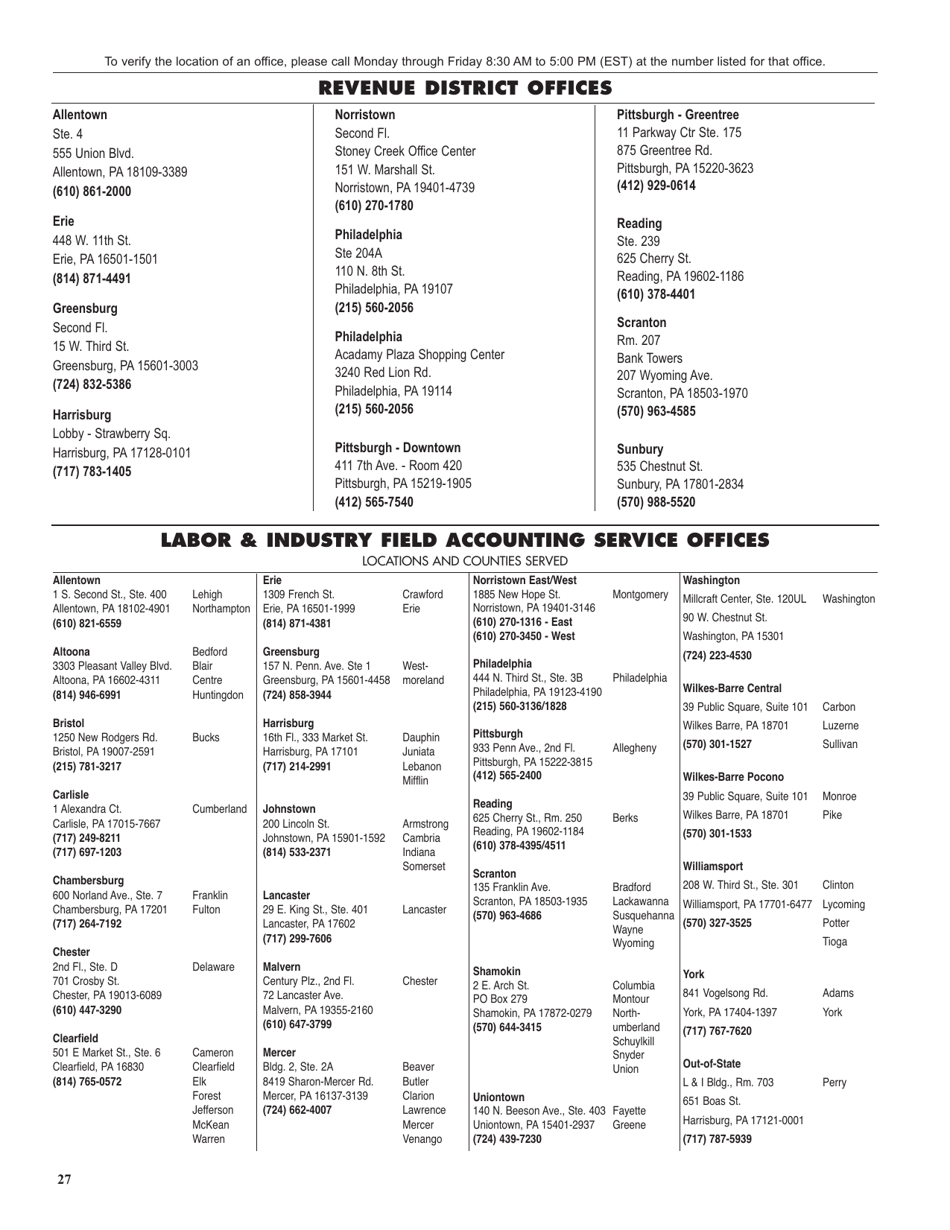 Form PA-100 Pa Enterprise Registration Form - Pennsylvania, Page 28