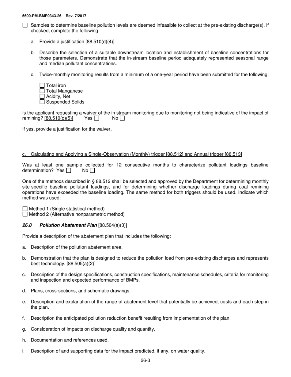 Form 5600-PM-BMP0343-26 Module 26: Remining of Areas With Pre-existing Pollutional Discharges - Pennsylvania, Page 3
