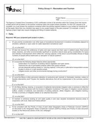 DHEC Form 0484 Recreation and Tourism - South Carolina