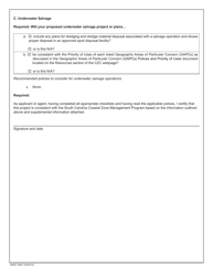 DHEC Form 0487 Dredging - South Carolina, Page 3