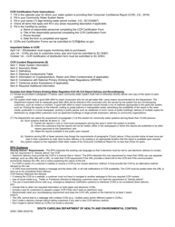 DHEC Form 3999 Consumer Confidence Report (Ccr) Certification Form - South Carolina, Page 2