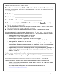 DSS Formulario 2974 SPA Modelo De Un Plan De Emergencia Para Programas De Cuidado Infantil - South Carolina (Spanish), Page 13