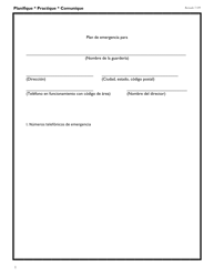 DSS Formulario 2974 SPA Modelo De Un Plan De Emergencia Para Programas De Cuidado Infantil - South Carolina (Spanish), Page 2