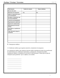 DSS Formulario 2974 SPA Modelo De Un Plan De Emergencia Para Programas De Cuidado Infantil - South Carolina (Spanish), Page 3