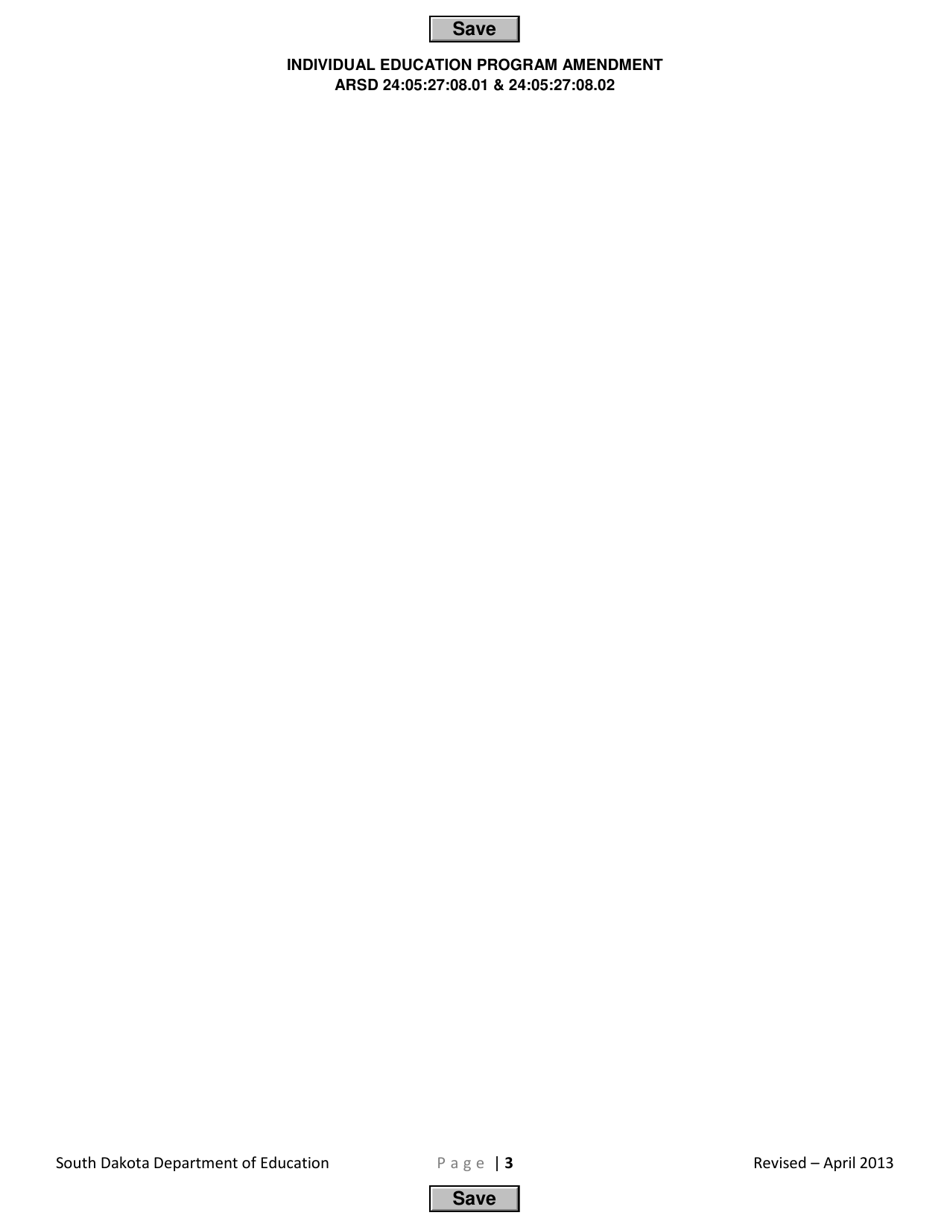 Individual Education Program Amendment - South Dakota, Page 3