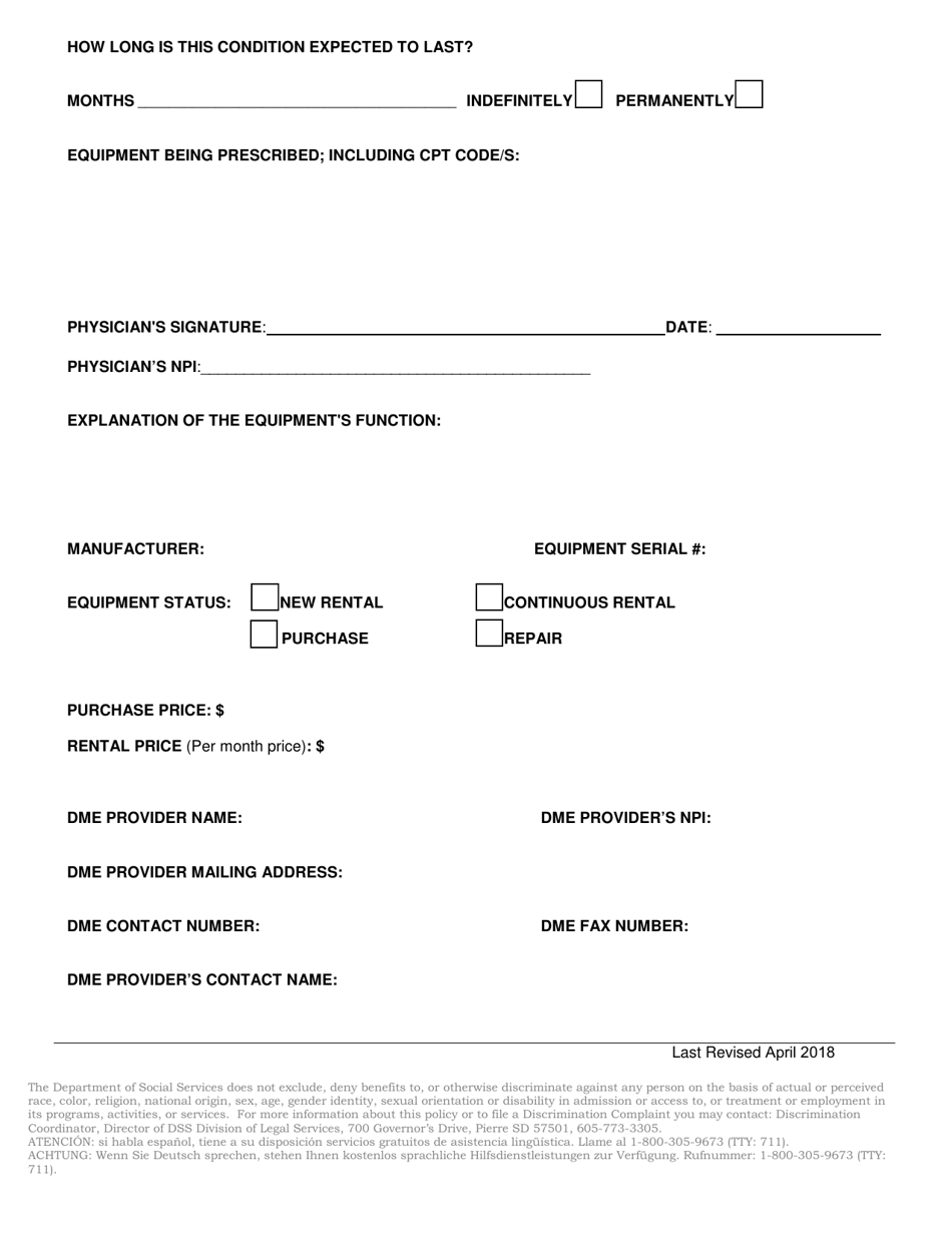 South Dakota Certificate Of Medical Necessity Fill Out Sign Online And Download Pdf 3092